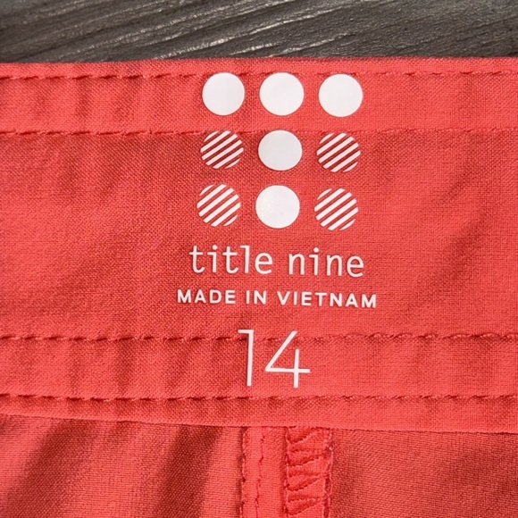 Title Nine 14 shorts board coral women’s tennis athletic - Picture 5 of 8